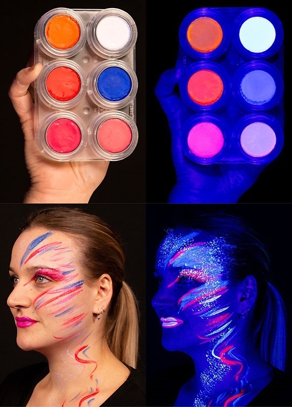 F6 Fluor (UV) water based make-up palette SALE! - Large Image