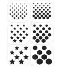 Stars and Hexagons Stencils