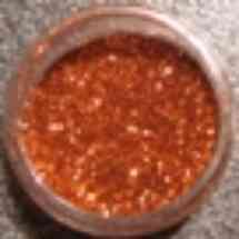 Orange glitter in screw pot