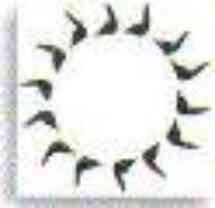 Tribal Sun Midriff Stencil