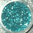 Turquoise glitter in screw pot